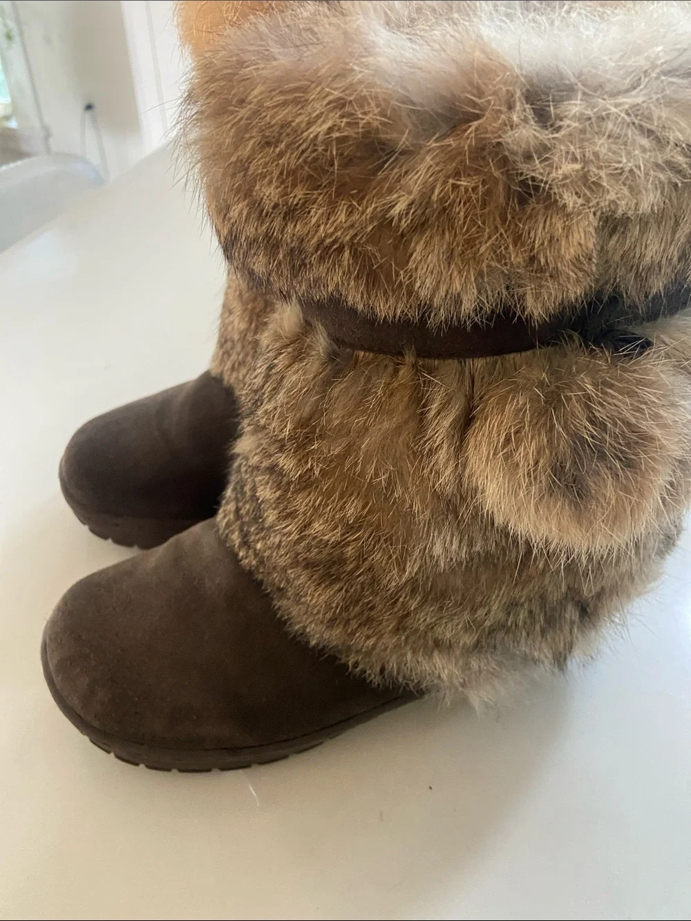 BearPaw Brown Faux Fur Winter Boots